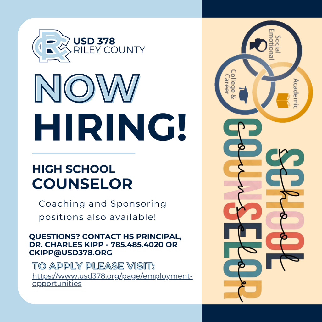 now hiring high school counselor