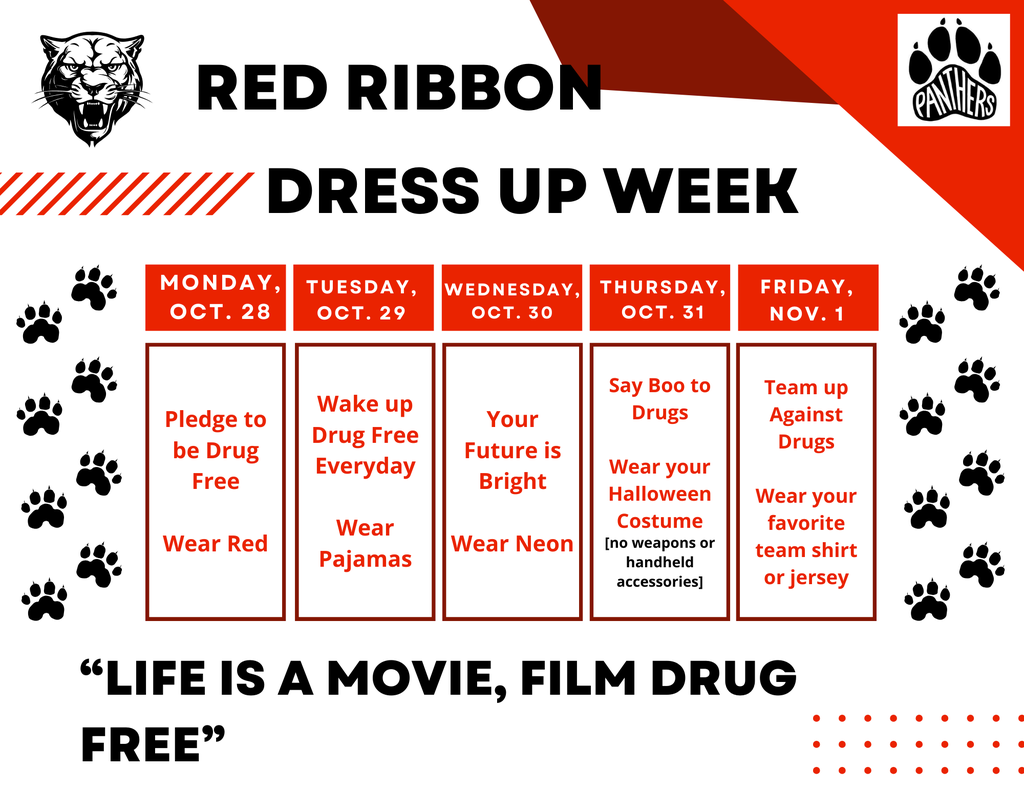Red Ribbon Dress up Week