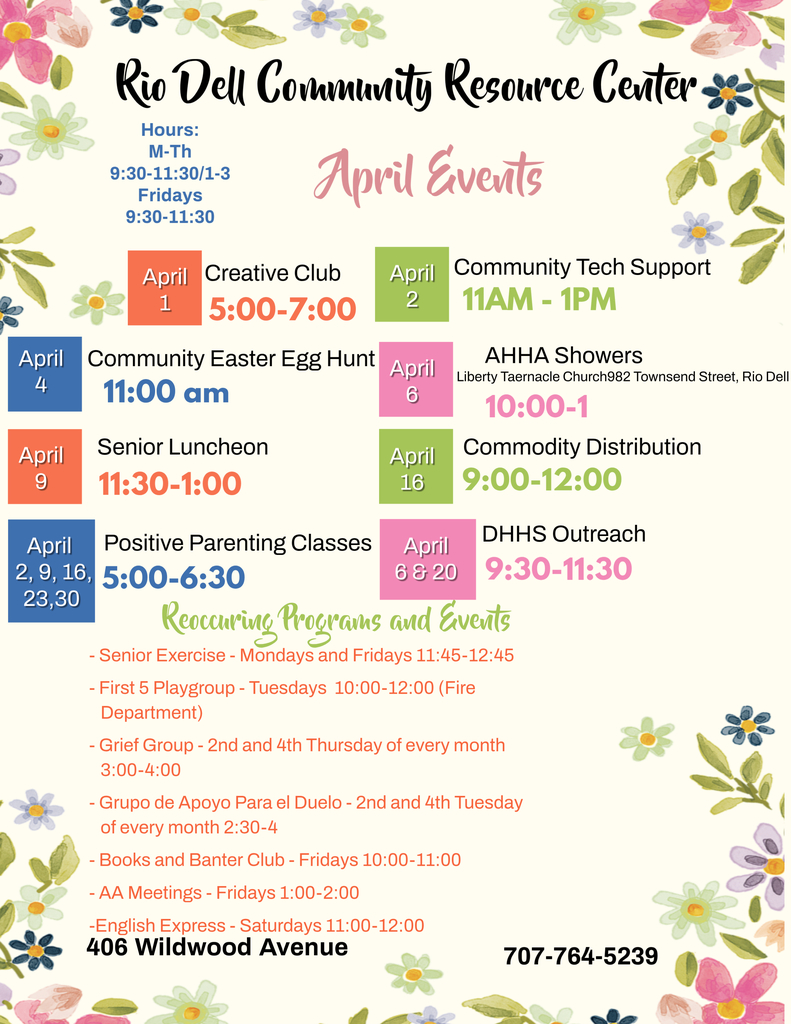 Resource Center April Events