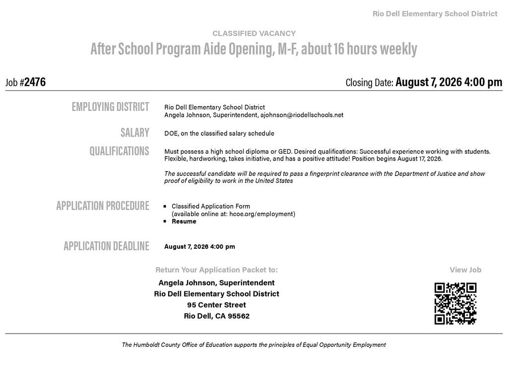 ASP Aide position