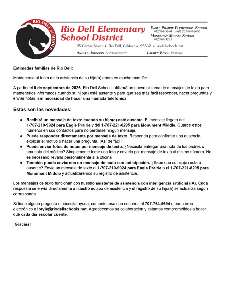 Parent Attendance Letter in Spanish