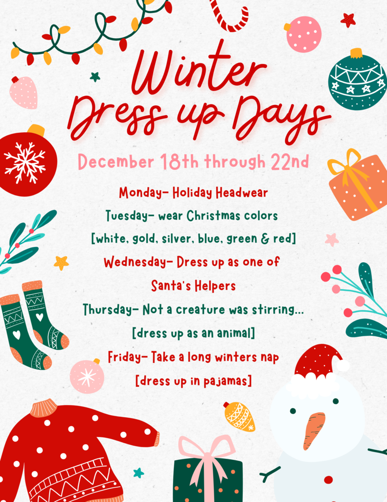 Winter Dress up Days Flyer