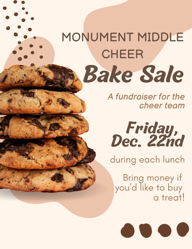 Cheer Bake Sale flyer