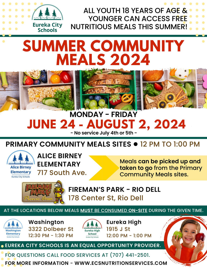 Summer community meals flyer