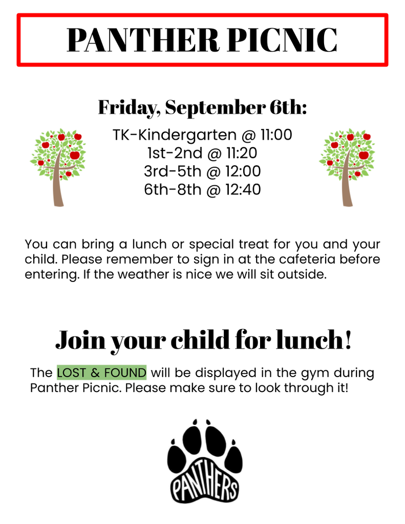 Panther Picnic flyer