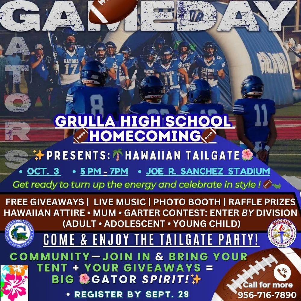 Grulla High School Homecoming Oct. 3