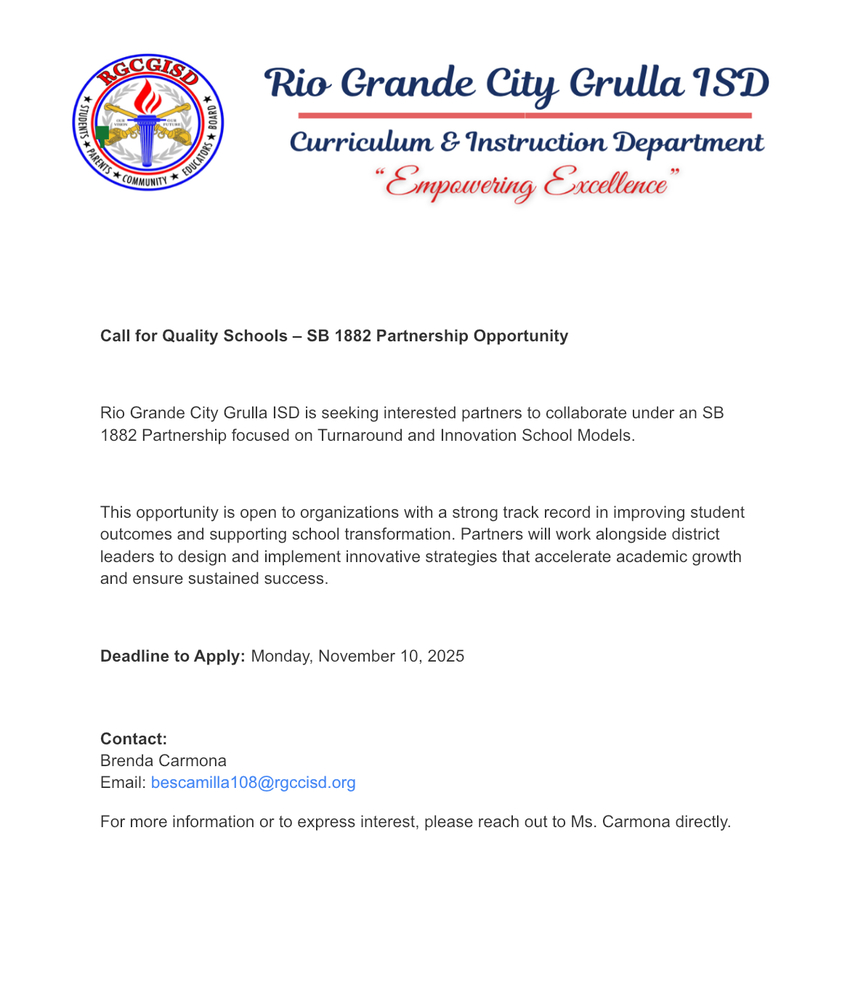 Call for Quality Schools