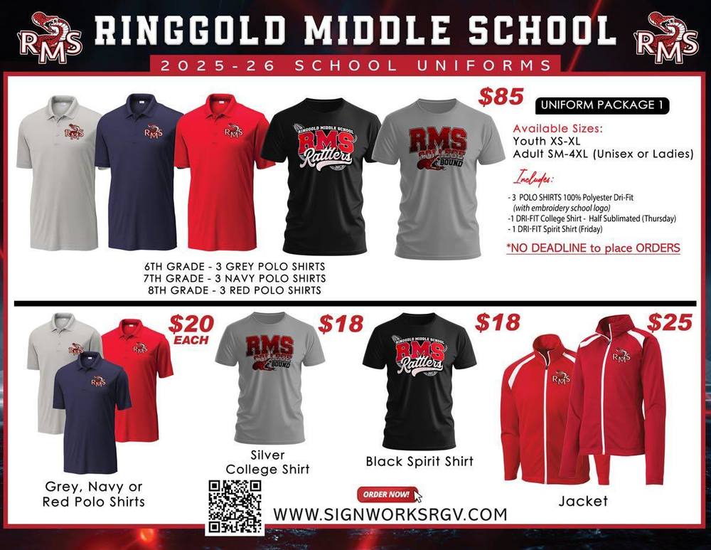 ringgold middle school 25-26 uniform