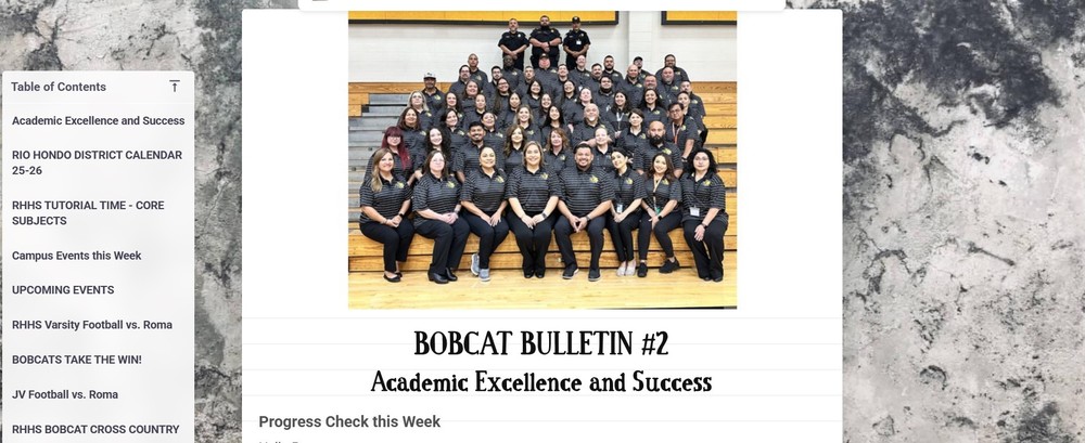 Bobcat Bulletin