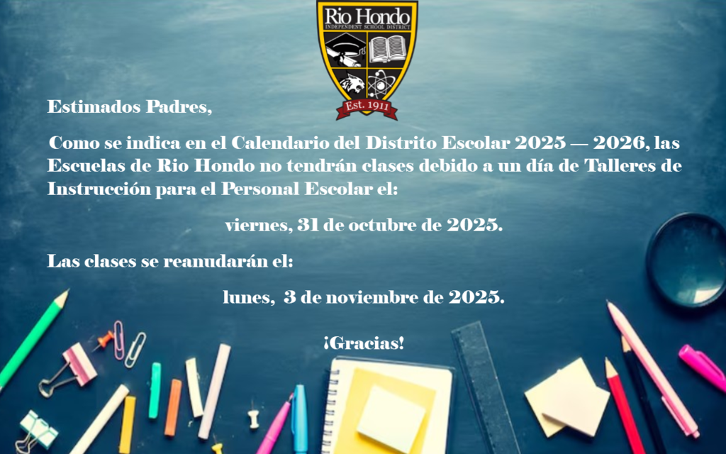 Día de Talleres de Instrucción para el Personal Escolar