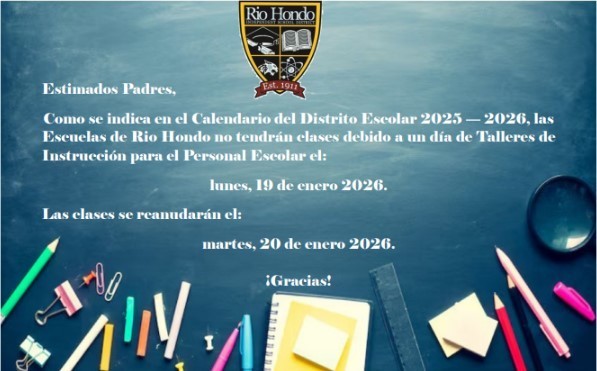 No Classes  -  lunes, 19 de enero 2026