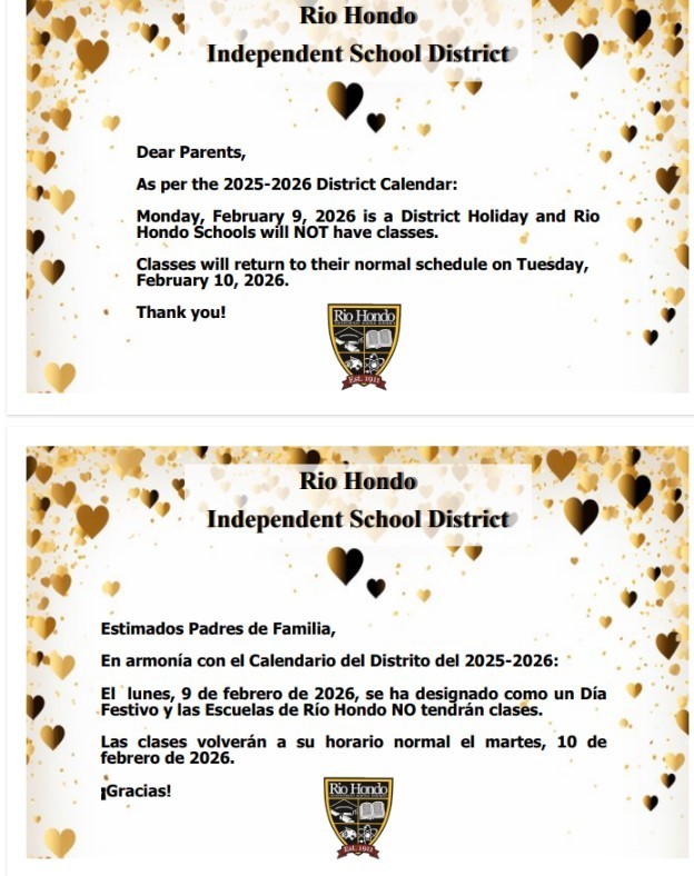  No School February 9