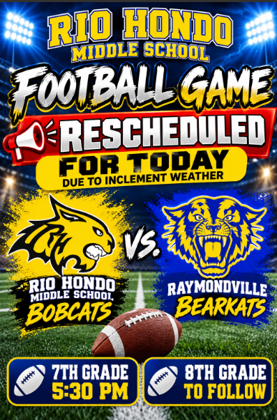 RHMS Football Game day change