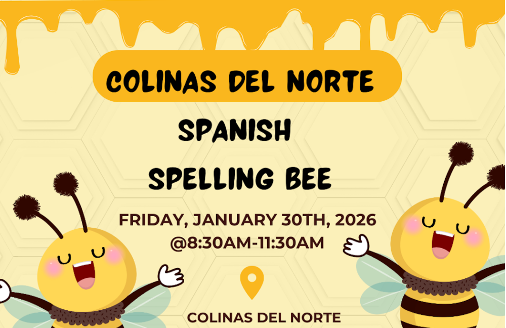 CDN's Spanish Spelling Bee is taking place Friday, January 30th from 8:30-11:30 am. Snacks and beverages will be provided
