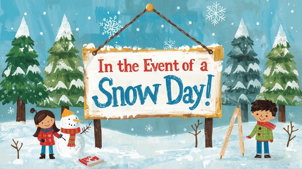 In the event of a snow day, the district has asynchronous learning requirements. Students must complete and mark 5 activities and return their choice boards with parent signature to teachers to count as attendance.