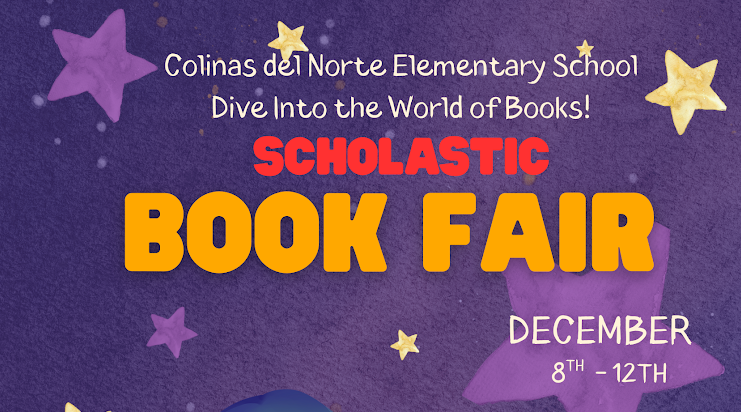 Scholastic Book Fair on December 8th-12th. Get an eWallet using the QR code. Want to volunteer? Contact Charlene Peterson, the CDN Librarian.