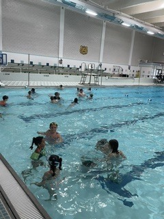 Students kicked off the start of Eagle U with swimming at BCS. Students were complimented on their great listening skills and ability to follow rules.