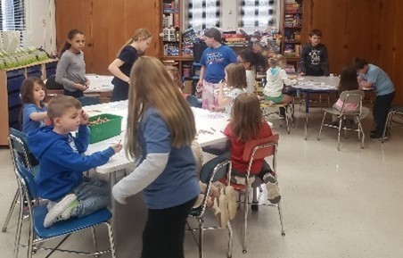 Teacher Cadet program - students being Teacher Cadets to learn leadership skills while helping others.