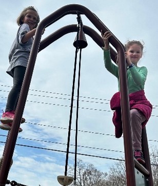 Playing outdoors - enjoying the warmer temps