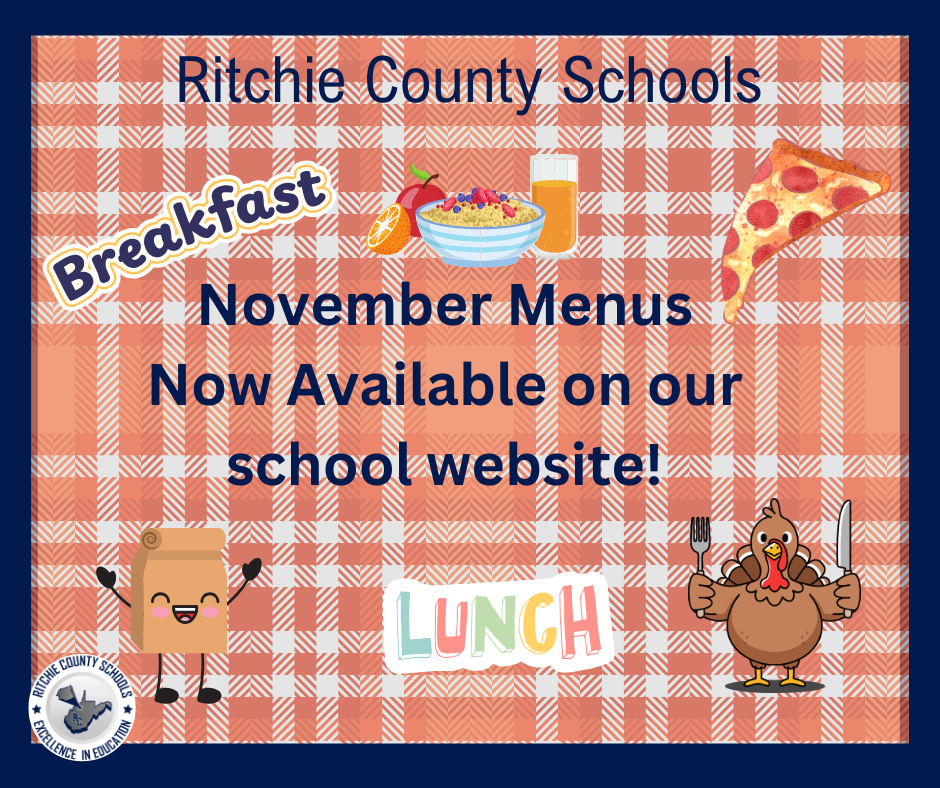 November Breakfast and Lunch Menus now available!