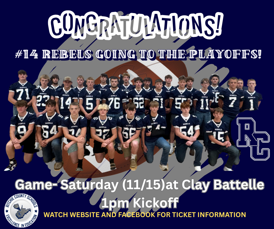 Congratulations to the #14 Rebels football team on their regular season as they go into playoffs this week.