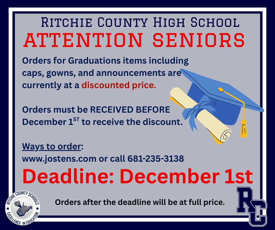 Deadline for discounted Graduation items is December 1st!