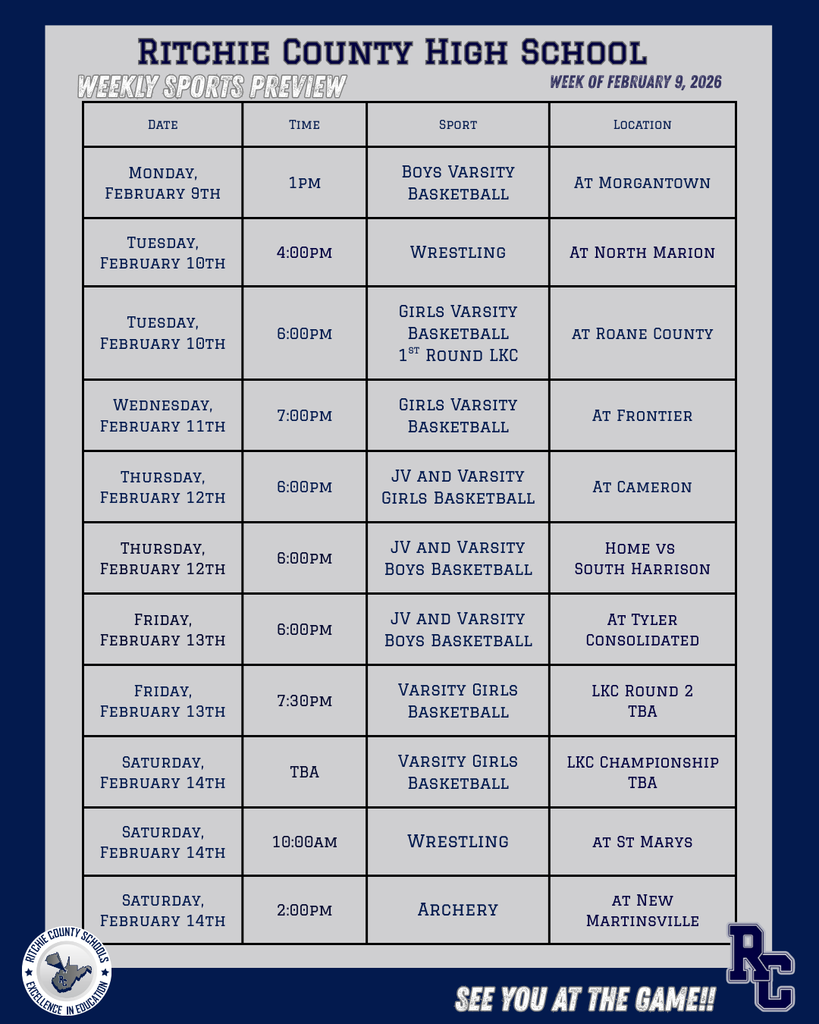 Weekly Sports Preview for 2/9/2026