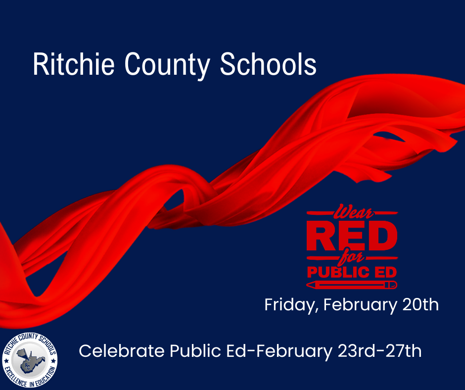 Wear red for public ed tomorrow February 20th.