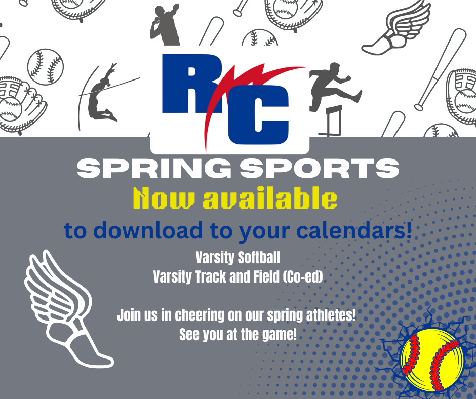 RCMS Spring Sports Schedules are now available!