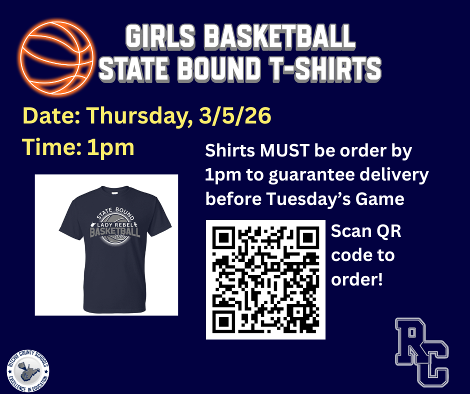 RCHS Girls Basketball State Bound Tshirt Orders- Must be done by 1pm!