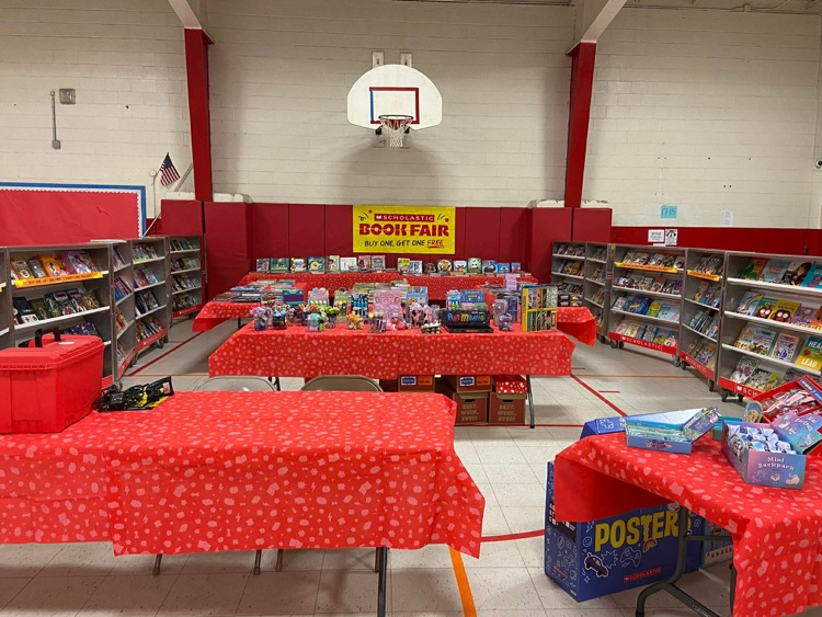 book fair set up at CCES