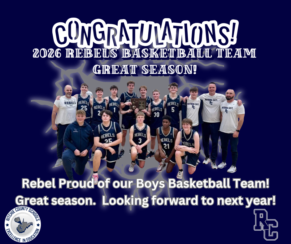 Congratulations to our 2026 Rebel Basketball Team on a Great season!  Rebel proud of our boys basketball team. Looking forward to next season!