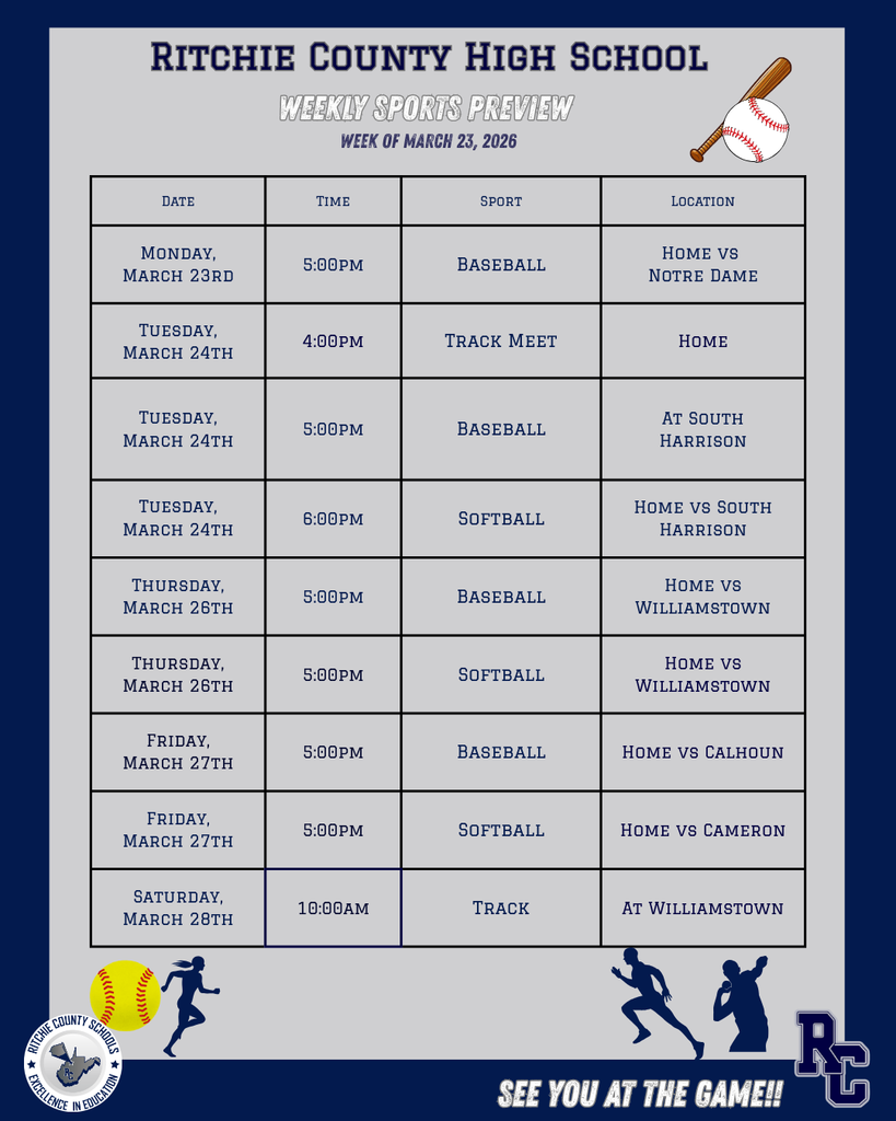Weekly Sports Preview 3/23/26