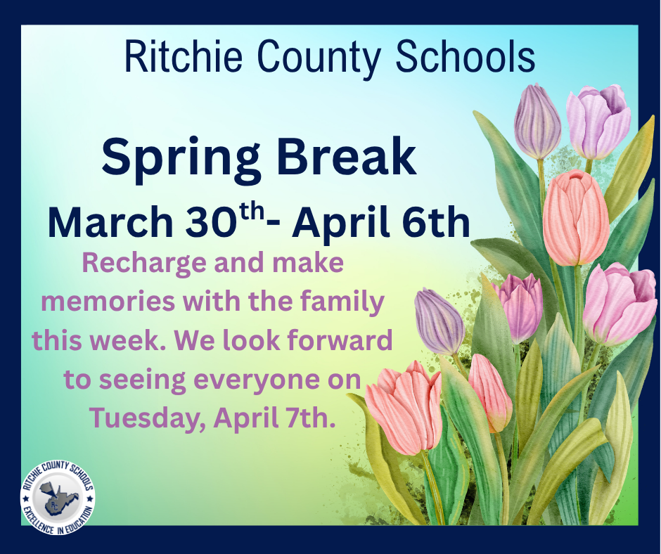 Spring Break- March 30th-April 6th.  See everyone when they return on April 7th.