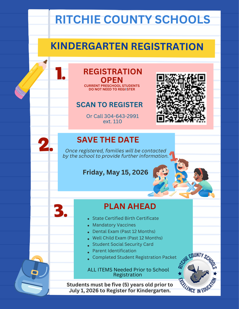 Kindergarten Registration for the 2026-2027 School Year
