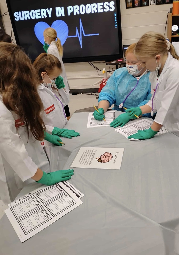 students working on their doctor lesson
