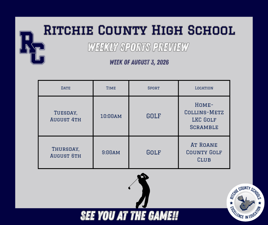 Weekly Sports Report for the week of 8/3/26