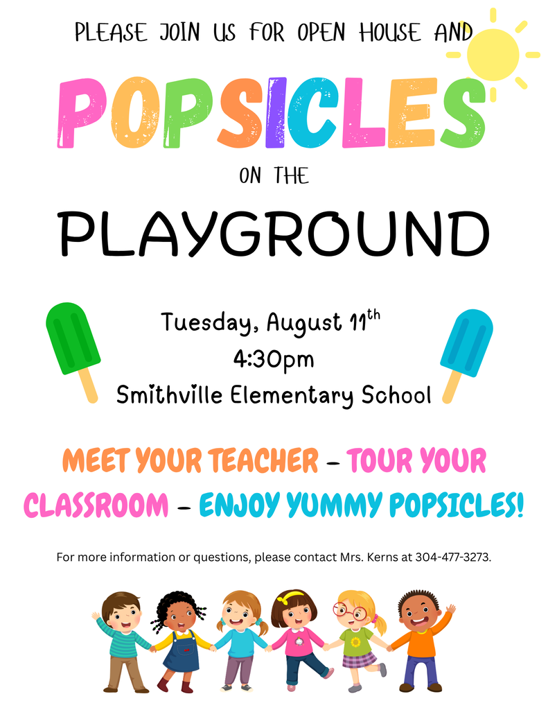 Popsicles on the Playground - Smithville Elementary School - Open House - Tuesday, August 11th at 4:30