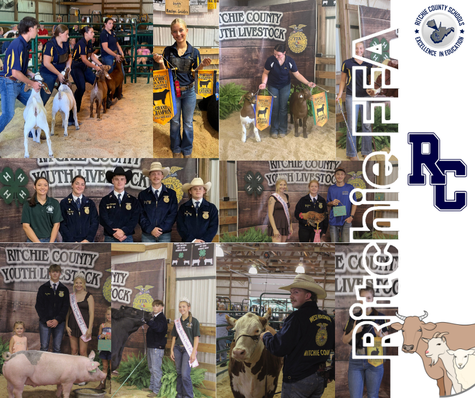 Ritchie County High School students participating in the FFA Youth Livestock Sale