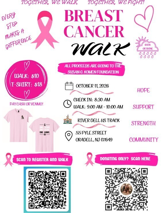 Breast Cancer walk flyer