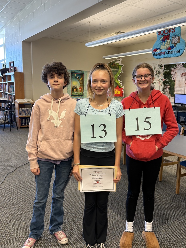 Top three spellers at River Ridge 2026
