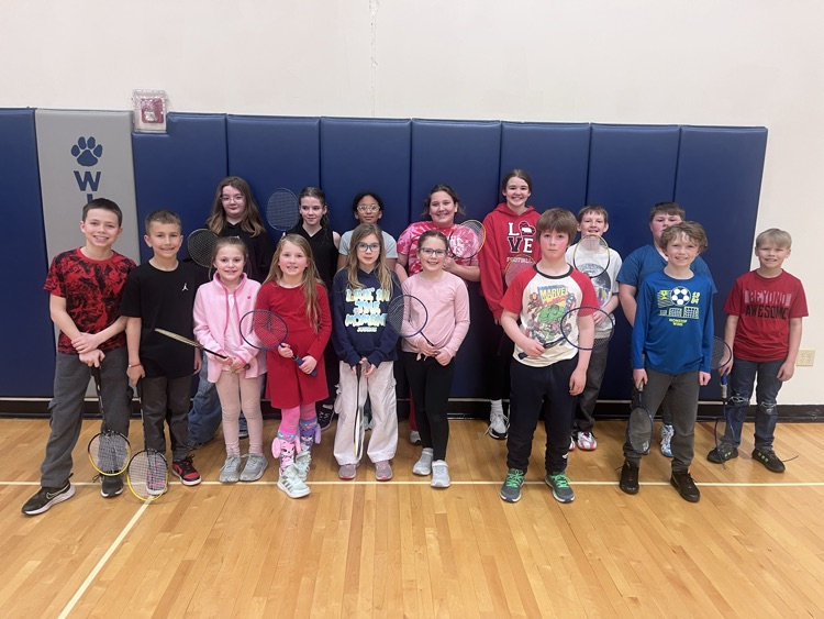 Classroom winners of the badminton tournament