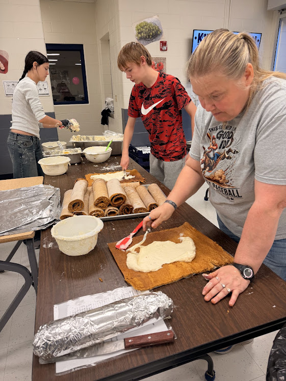 making pumpkin rolls