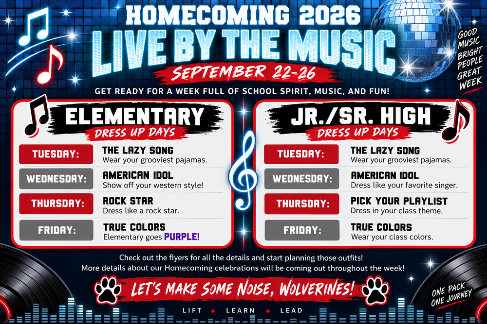 Live by the music dress up days