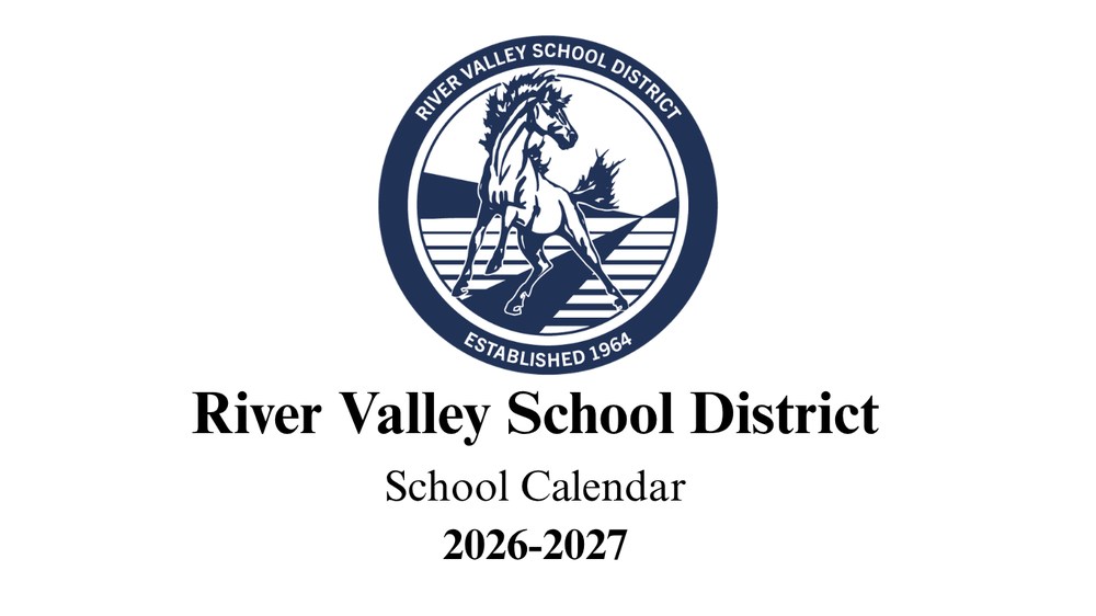 River Valley School District School Calendar 2026-2027