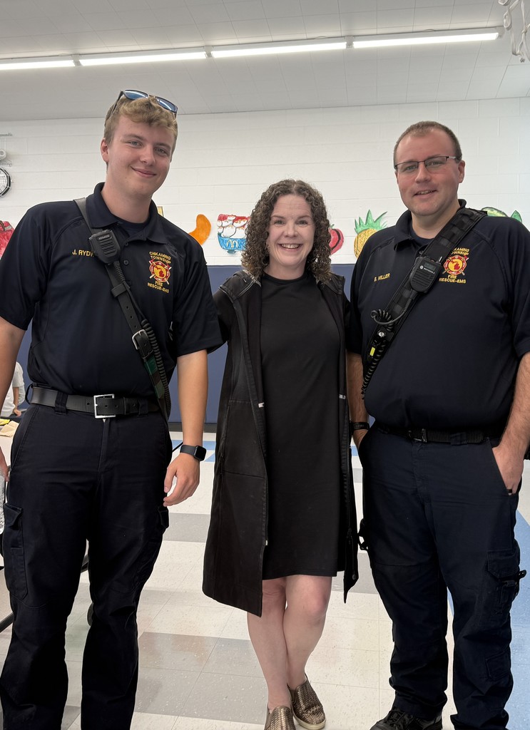 Firefighter Jacob, Dr. Carlos and Chief Miller