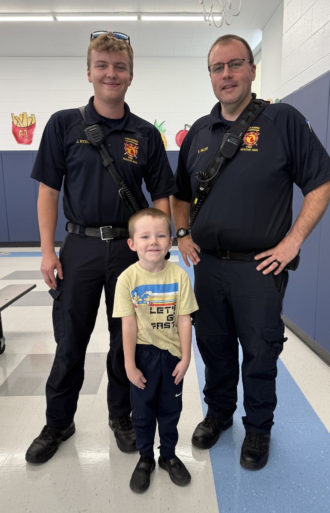 Student with Chikaming Township Firefighters
