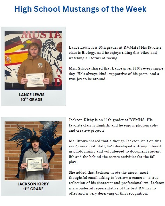 mustangs of the week