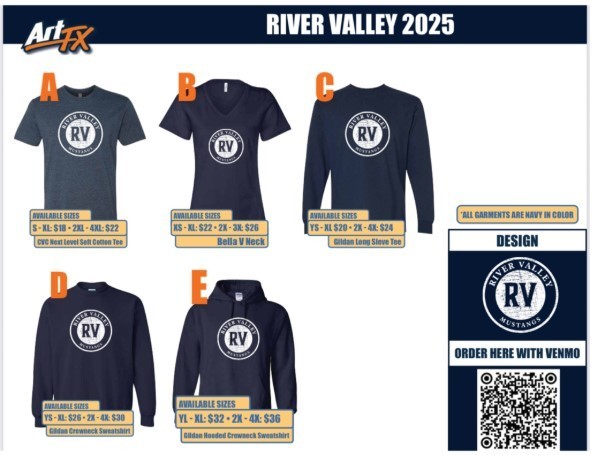 RV Mustangs Spirit Wear Order