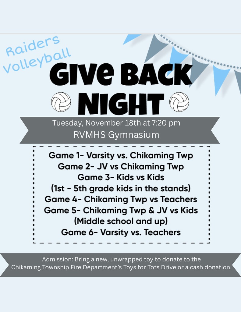 Tuesday, November 18th RVMHS Gymnasium